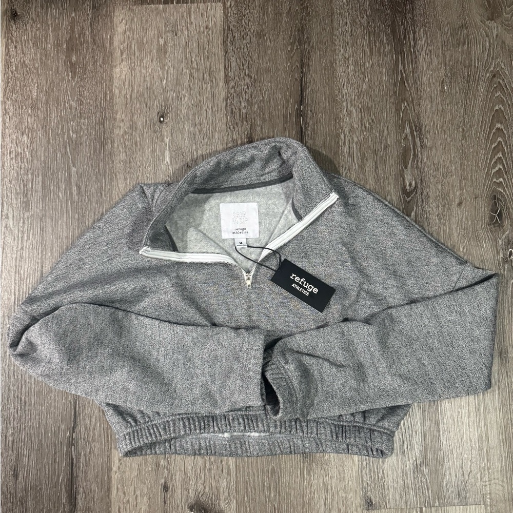Gray Quarter-Zip Pullover